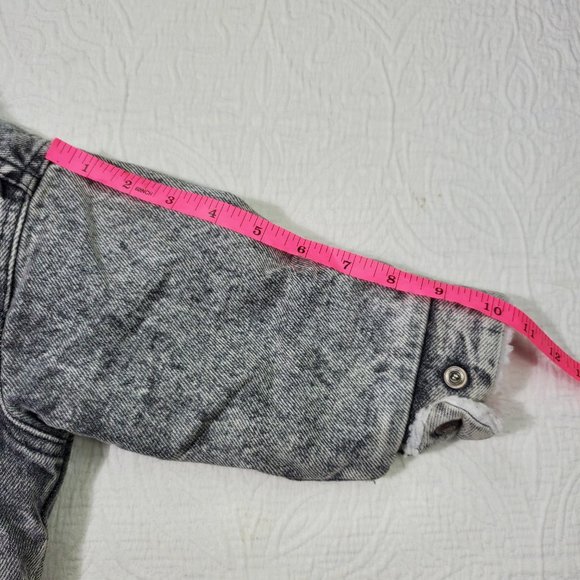 Vintage Levi's Black/Grey Acid Wash Sherpa Jacket 3t - Picture 4 of 11
